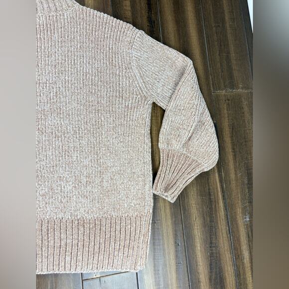 NWOT Size M Cynthia Rowley Chenille Knit Turtleneck Beige Tan Cream Sweater - Picture 10 of 13